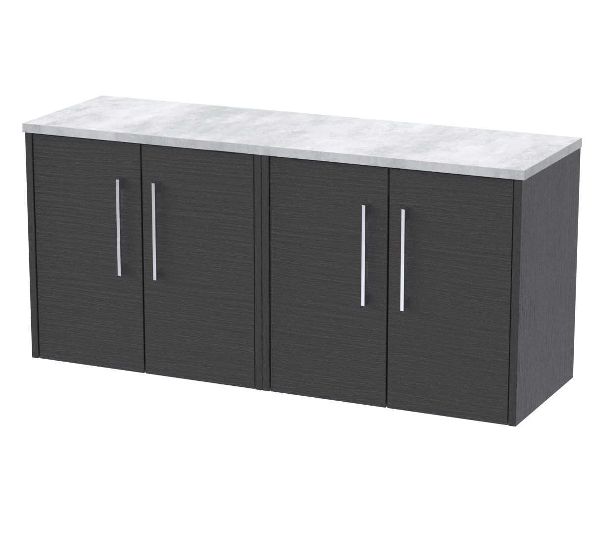 1200 Wall Hung 4-Door Vanity & Laminate Worktop - Image 1