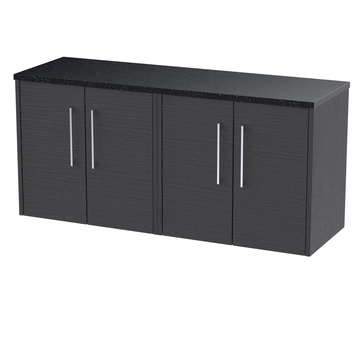 1200 Wall Hung 4-Door Vanity & Laminate Worktop - Image 1