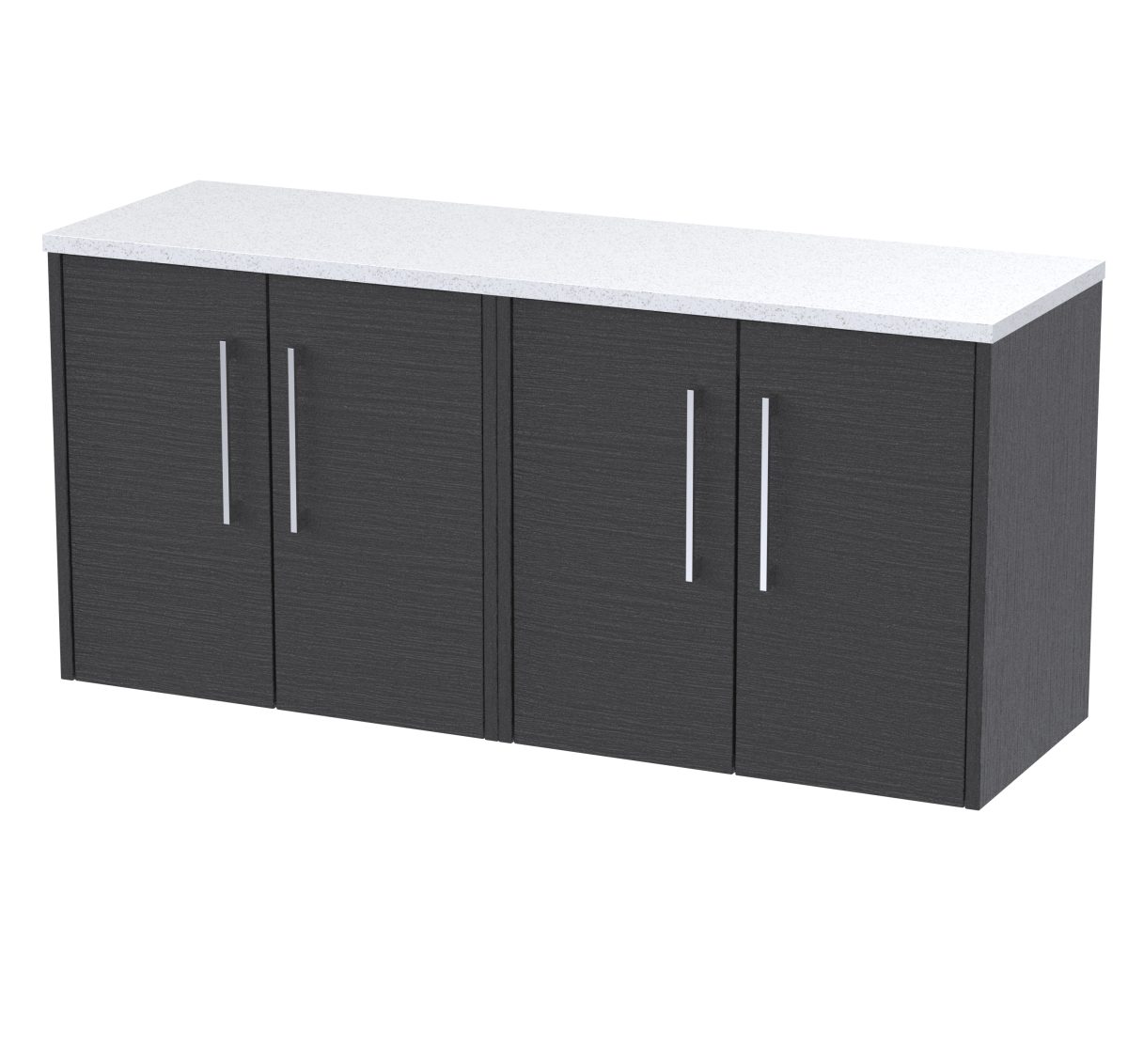 1200 Wall Hung 4-Door Vanity & Laminate Worktop - Image 1