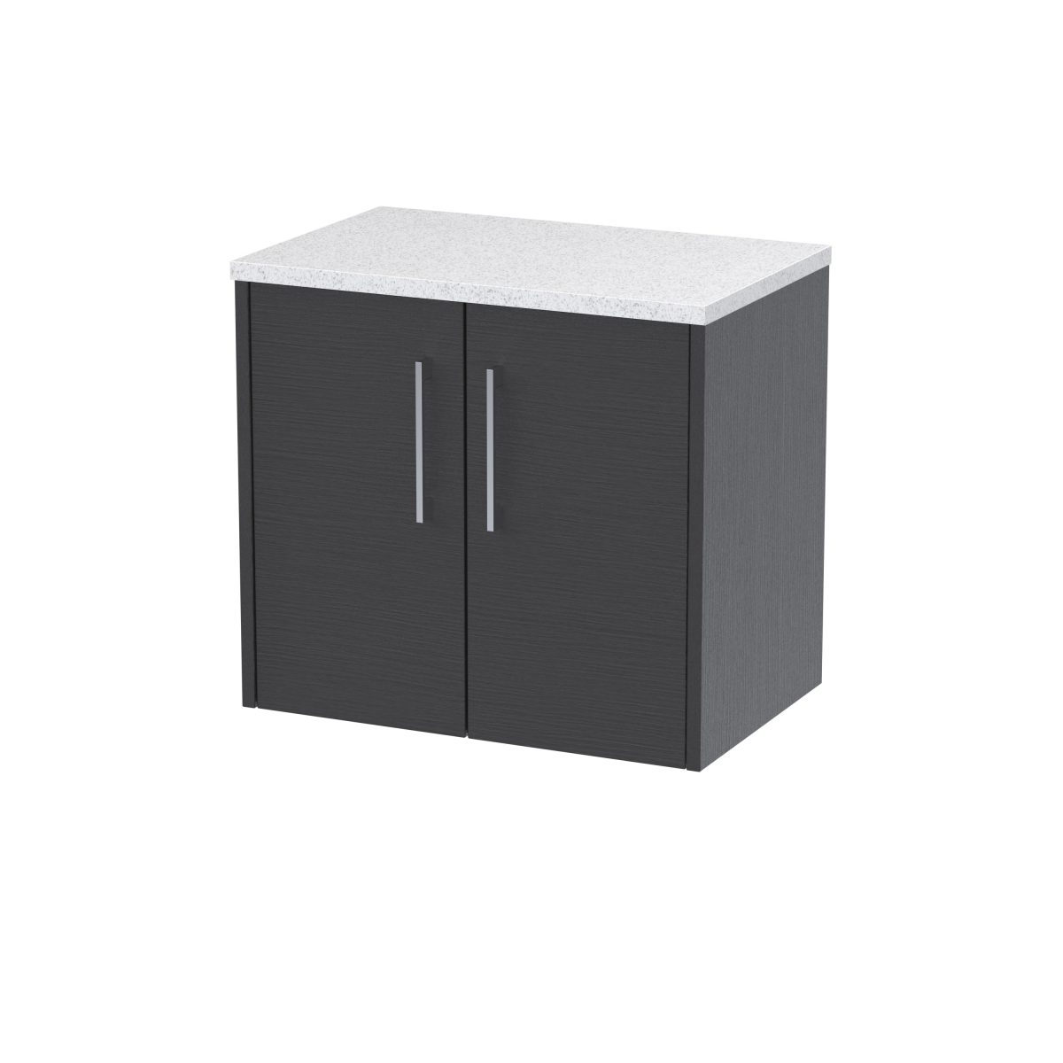 600mm Wall Hung 2 Door Vanity & Laminate Top - Image 1