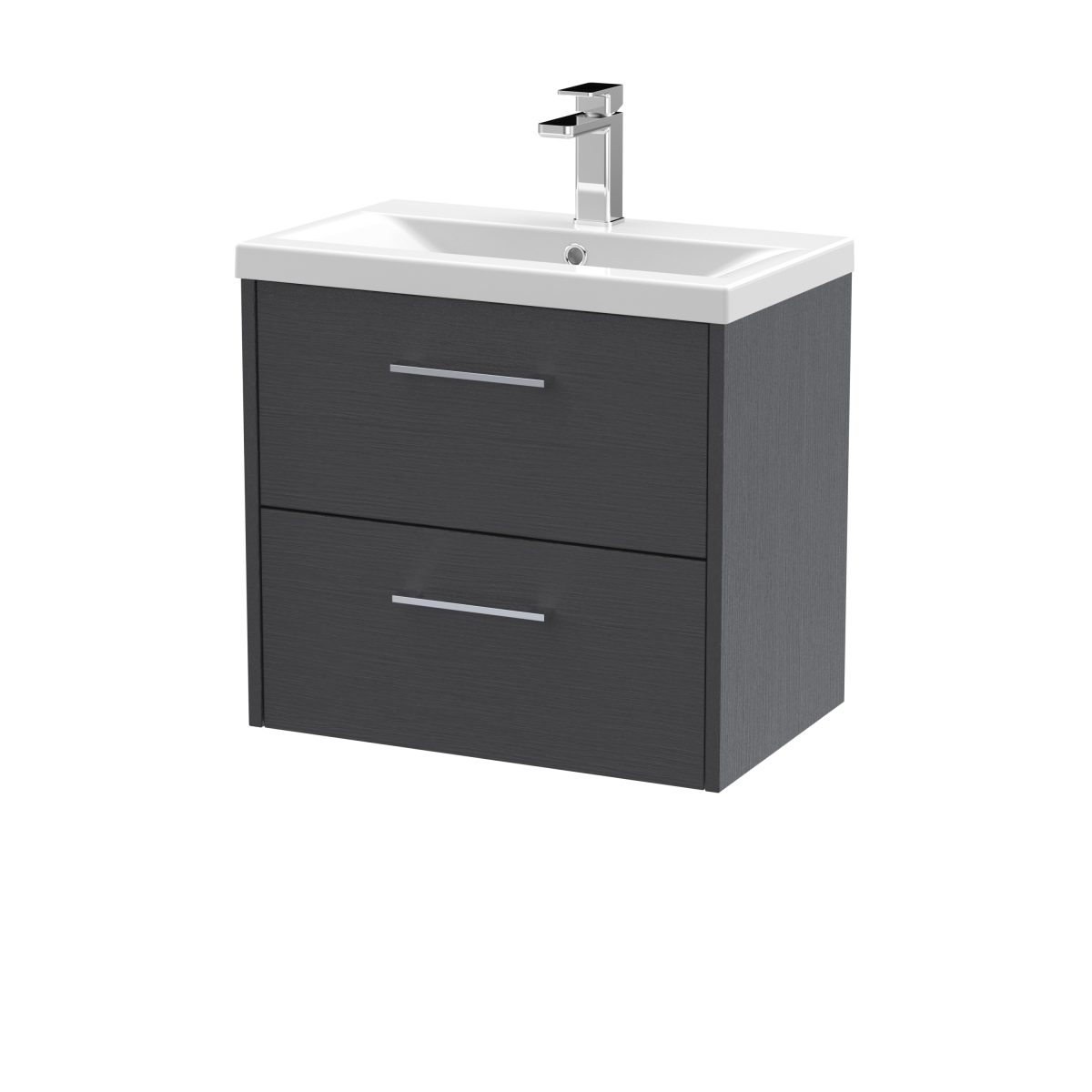 600mm Wall Hung 2 Drawer Vanity & Basin 1 - Image 1