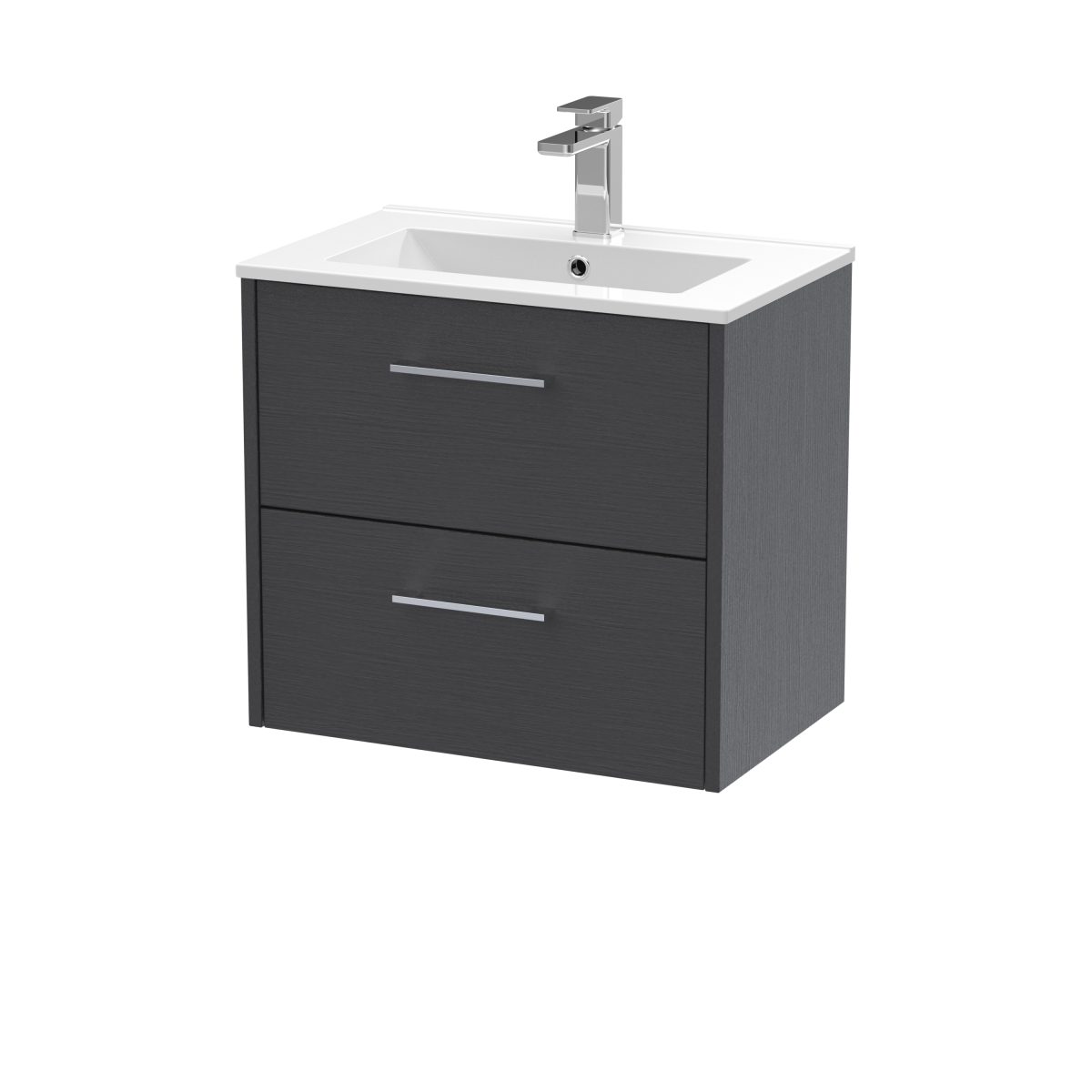600mm Wall Hung 2 Drawer Vanity & Basin 2 - Image 1