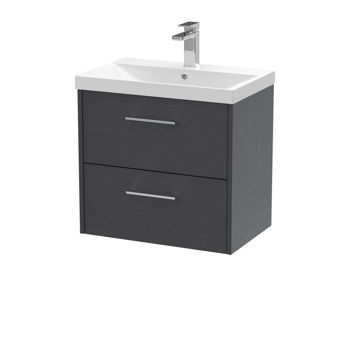 600mm Wall Hung 2 Drawer Vanity & Basin 3 - Image 1