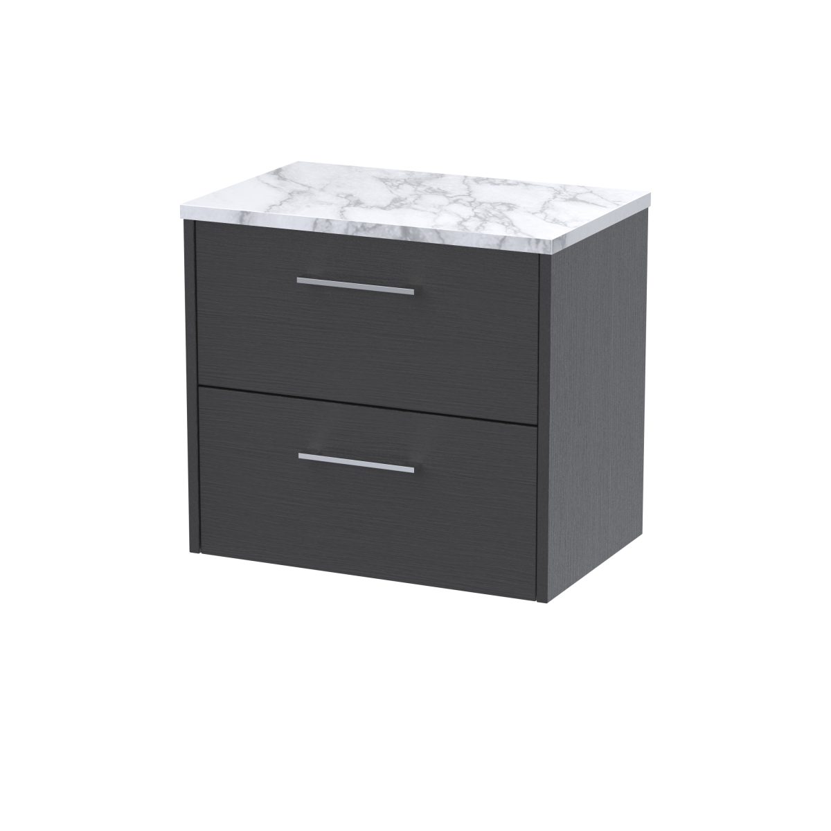 600 Wall Hung 2-Drawer Vanity & Laminate Worktop - Image 1