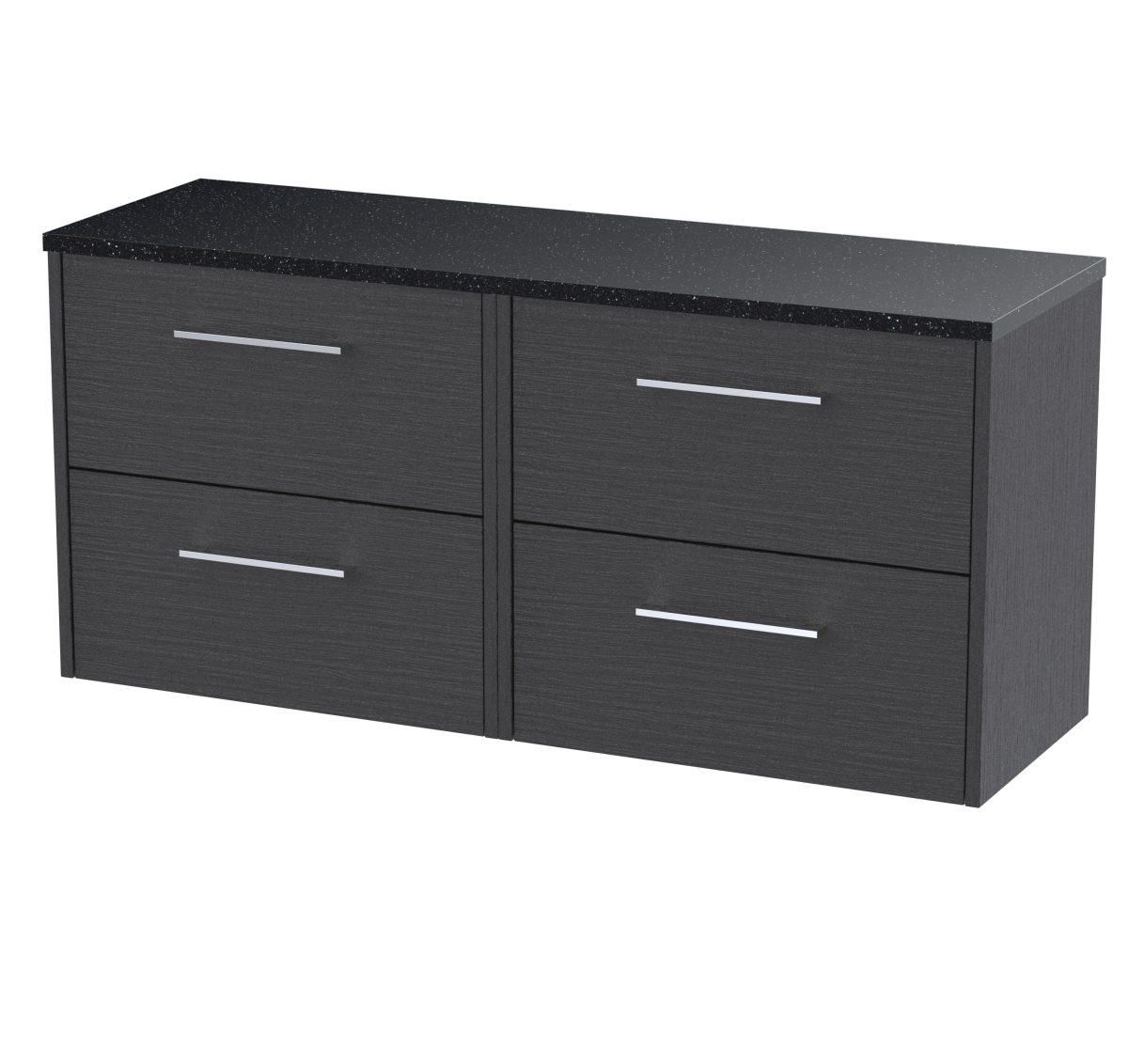 1200 Wall Hung 4-Drawer Vanity & Laminate Worktop - Image 1