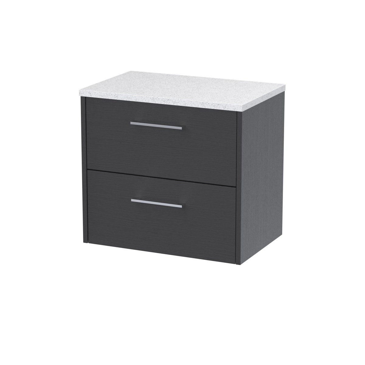 600mm Wall Hung 2 Drawer Vanity & Laminate Top - Image 1