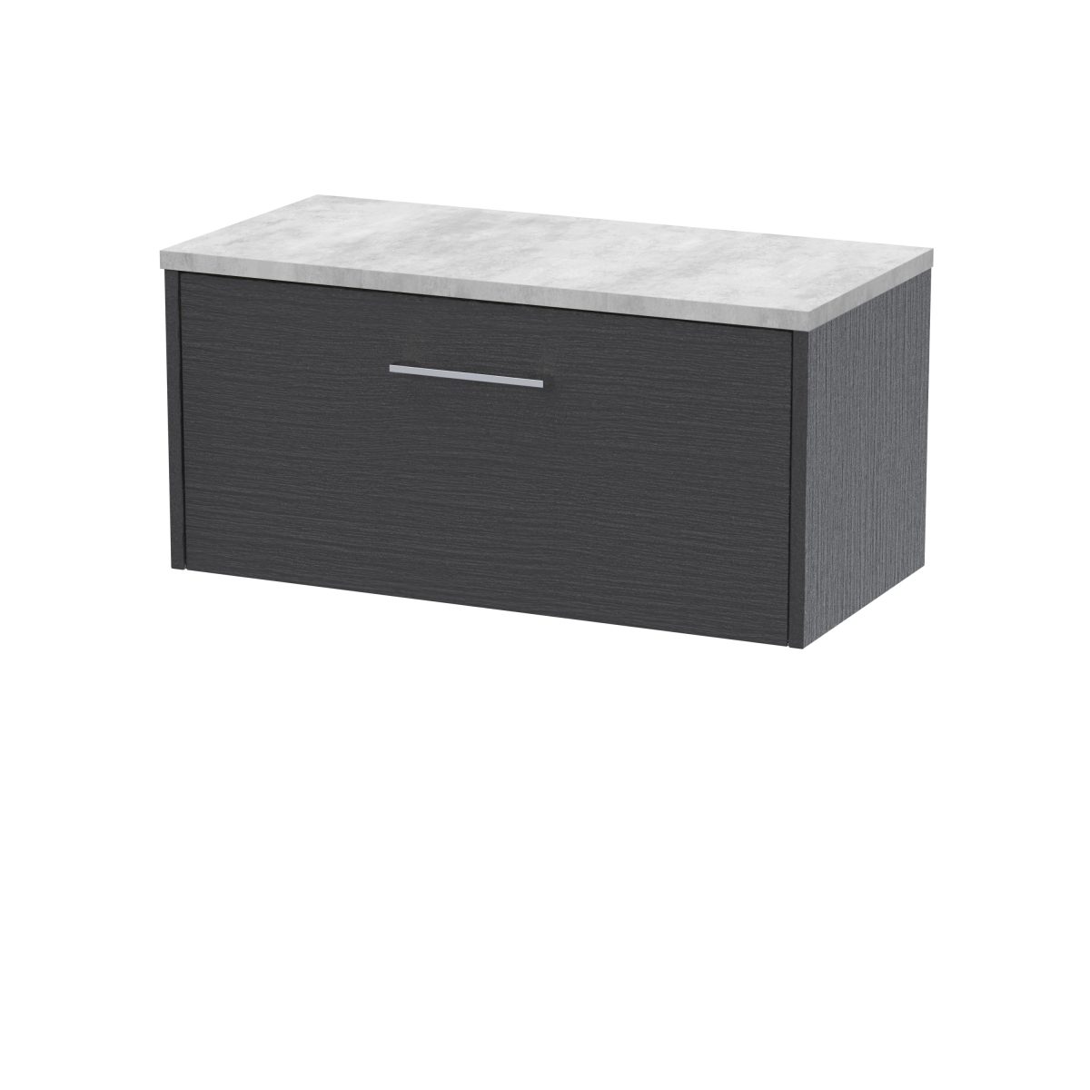800mm Wall Hung Single Drawer Vanity & Laminate Top - Image 1
