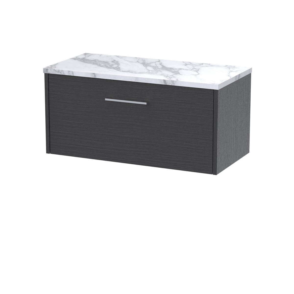 800 Wall Hung Single Drawer Vanity & Laminate Worktop - Image 1