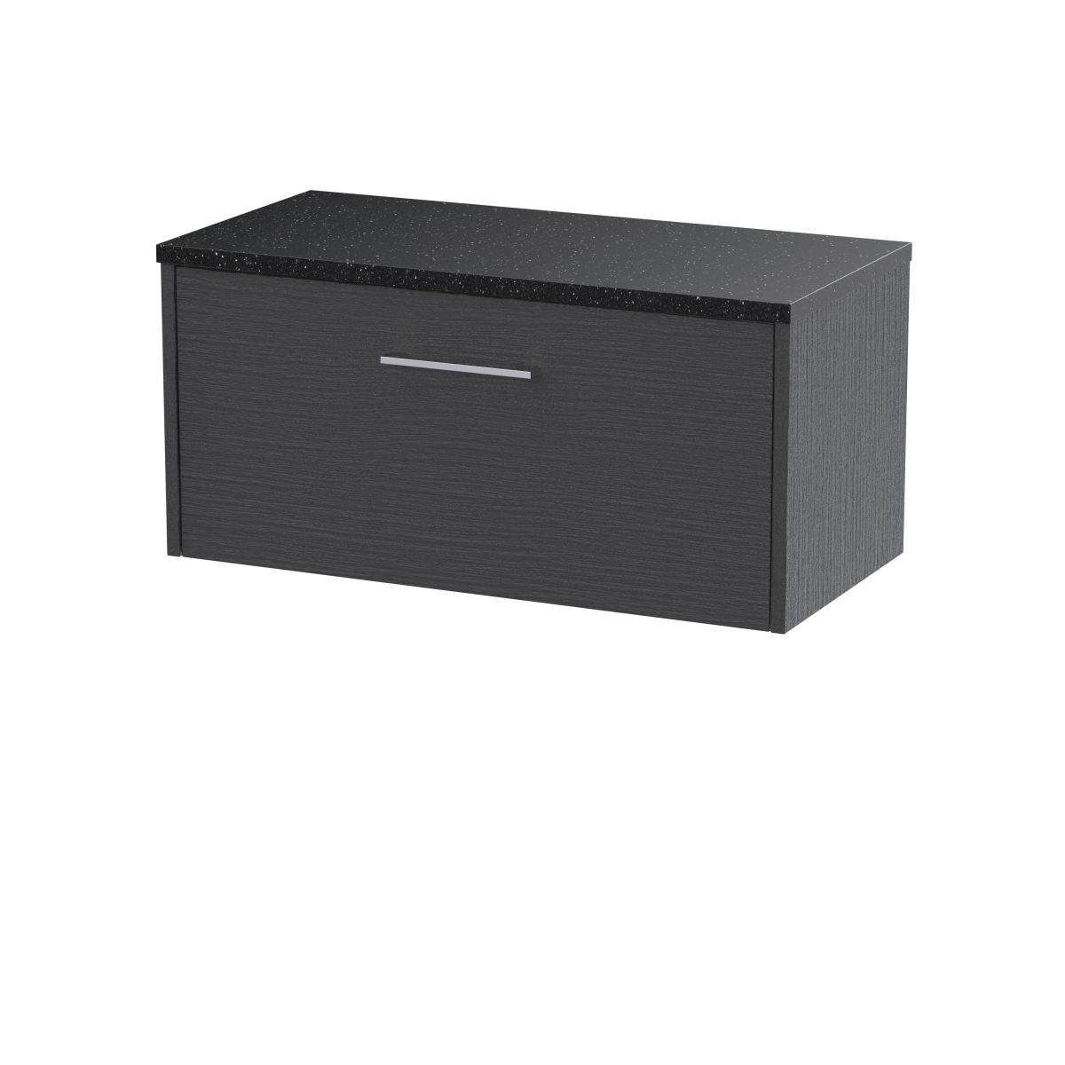 800mm Wall Hung Single Drawer Vanity & Laminate Top - Image 1