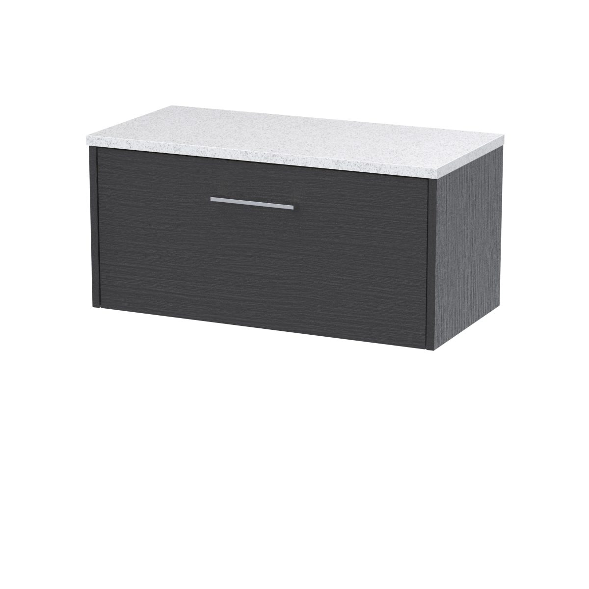 800mm Wall Hung Single Drawer Vanity & Laminate Top - Image 1