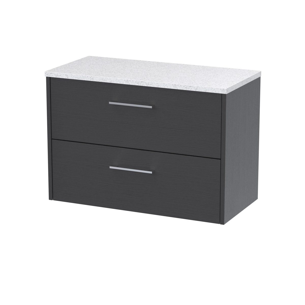 800mm Wall Hung 2 Drawer Vanity & Laminate Top - Image 1