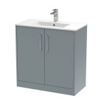 800mm Floor Standing 2 Door Vanity & Basin 2