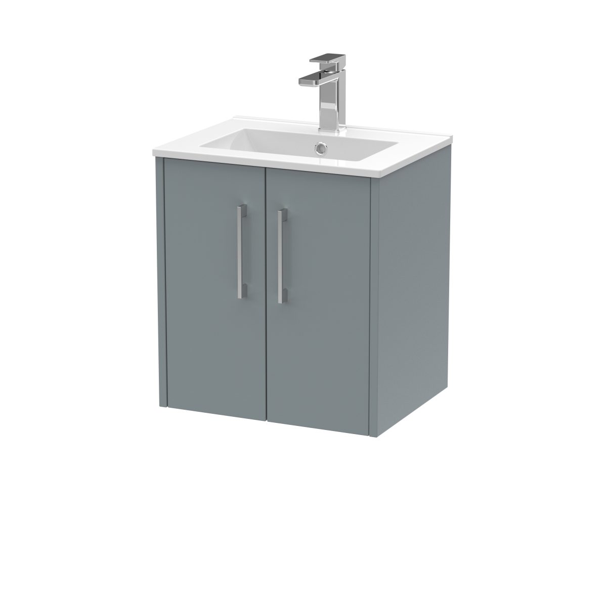 500mm Wall Hung 2 Door Vanity & Basin 2 - Image 1