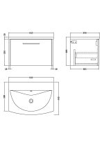600mm Wall Hung Single Drawer Vanity & Basin 4 - Image 3