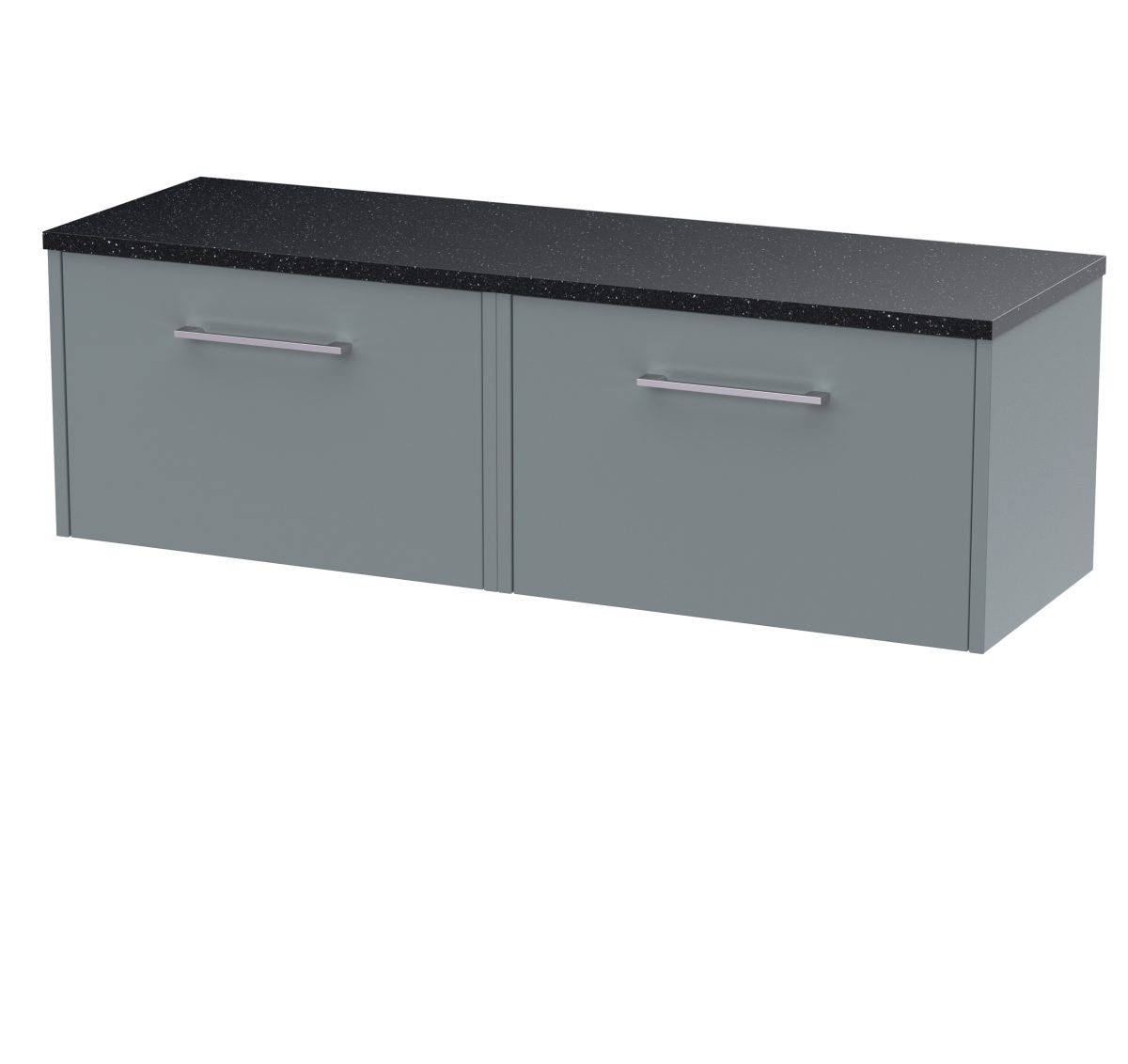 1200 Wall Hung 2-Drawer Vanity & Laminate Worktop - Image 1