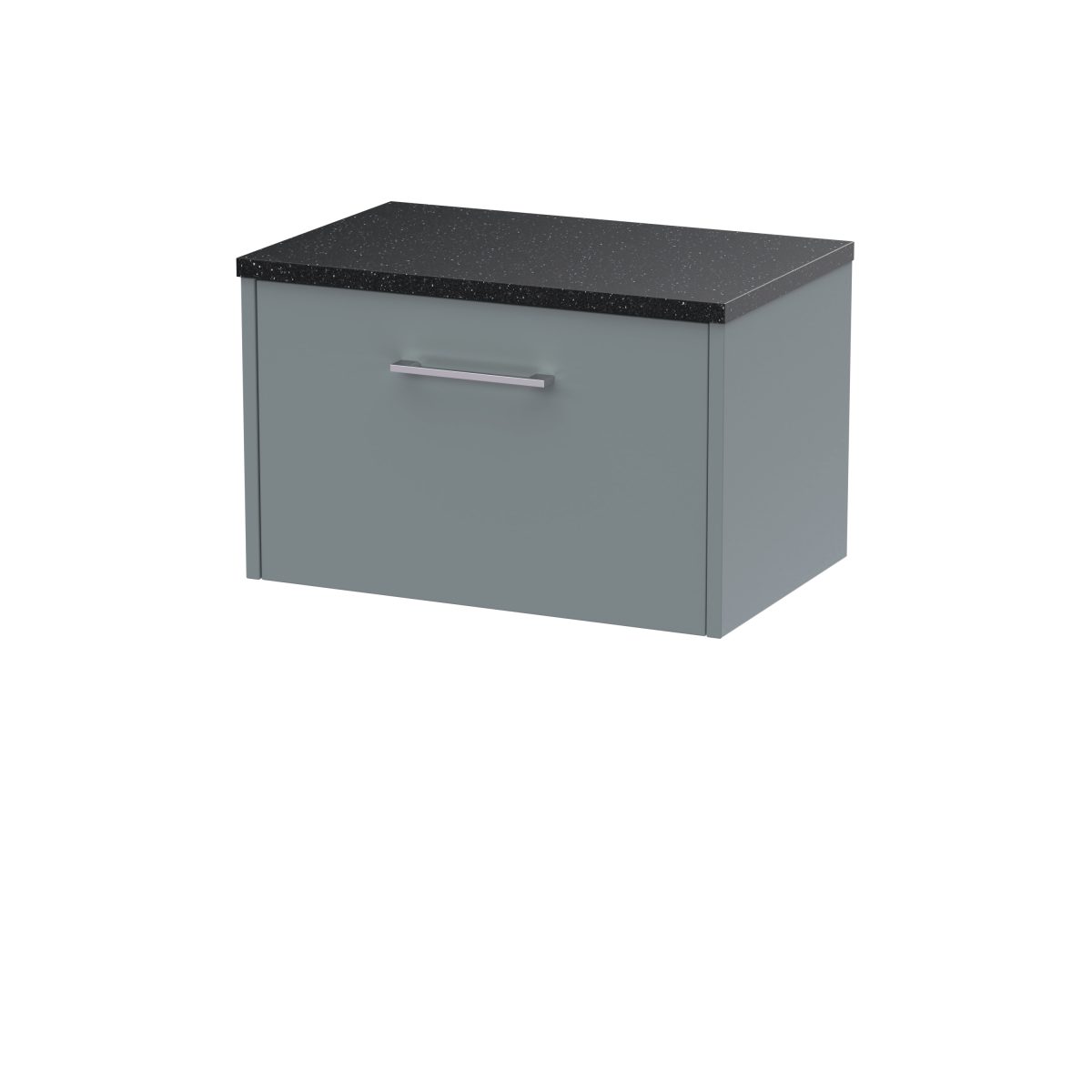 600mm Wall Hung Single Drawer Vanity & Laminate Top - Image 1