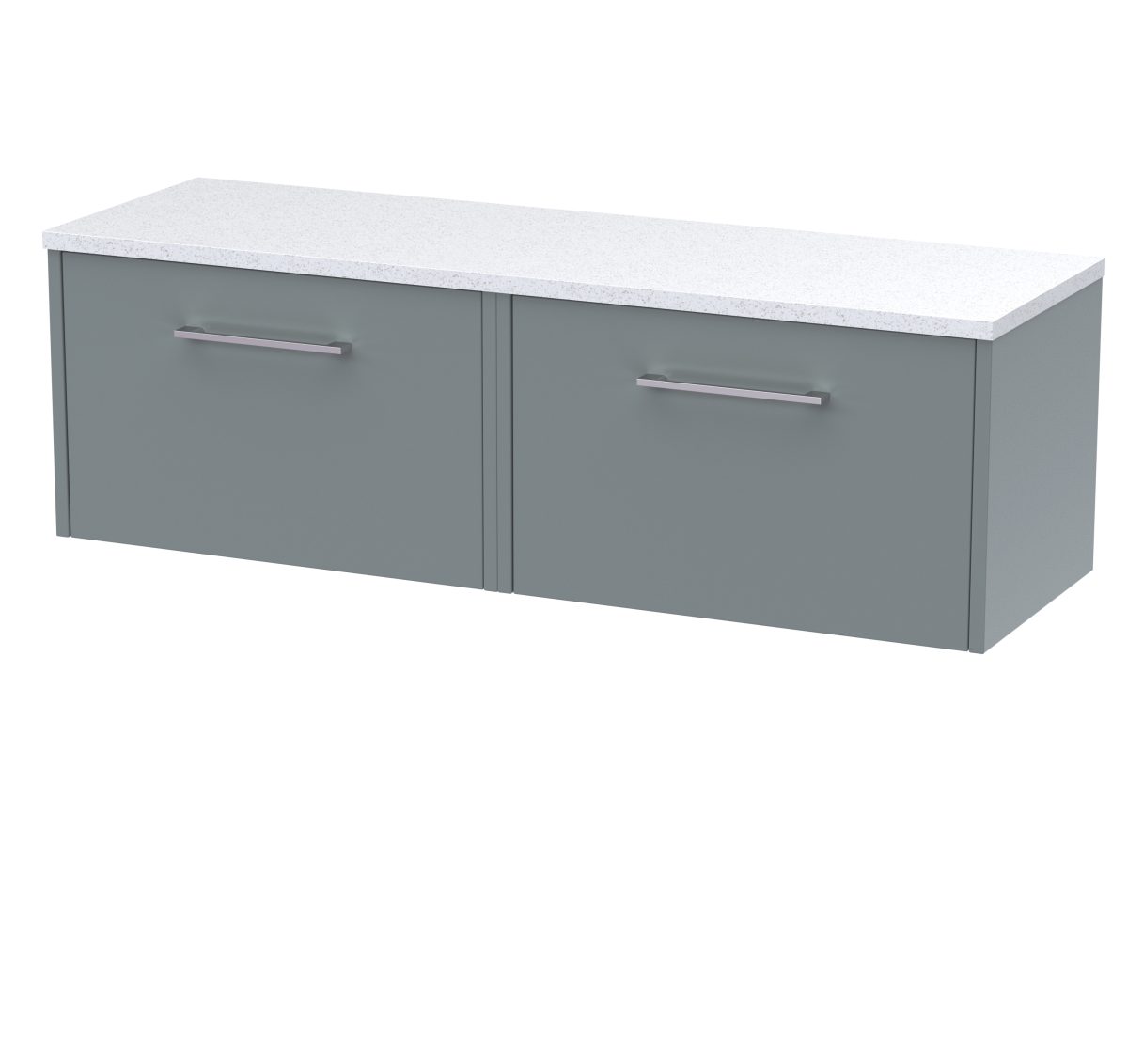 1200 Wall Hung 2-Drawer Vanity & Laminate Worktop - Image 1