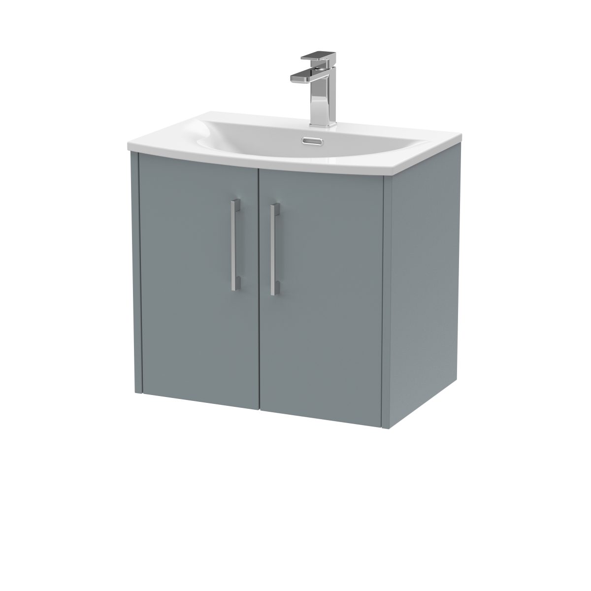 600mm Wall Hung 2 Door Vanity & Basin 4 - Image 1