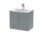 600mm Wall Hung 2 Door Vanity & Basin 4
