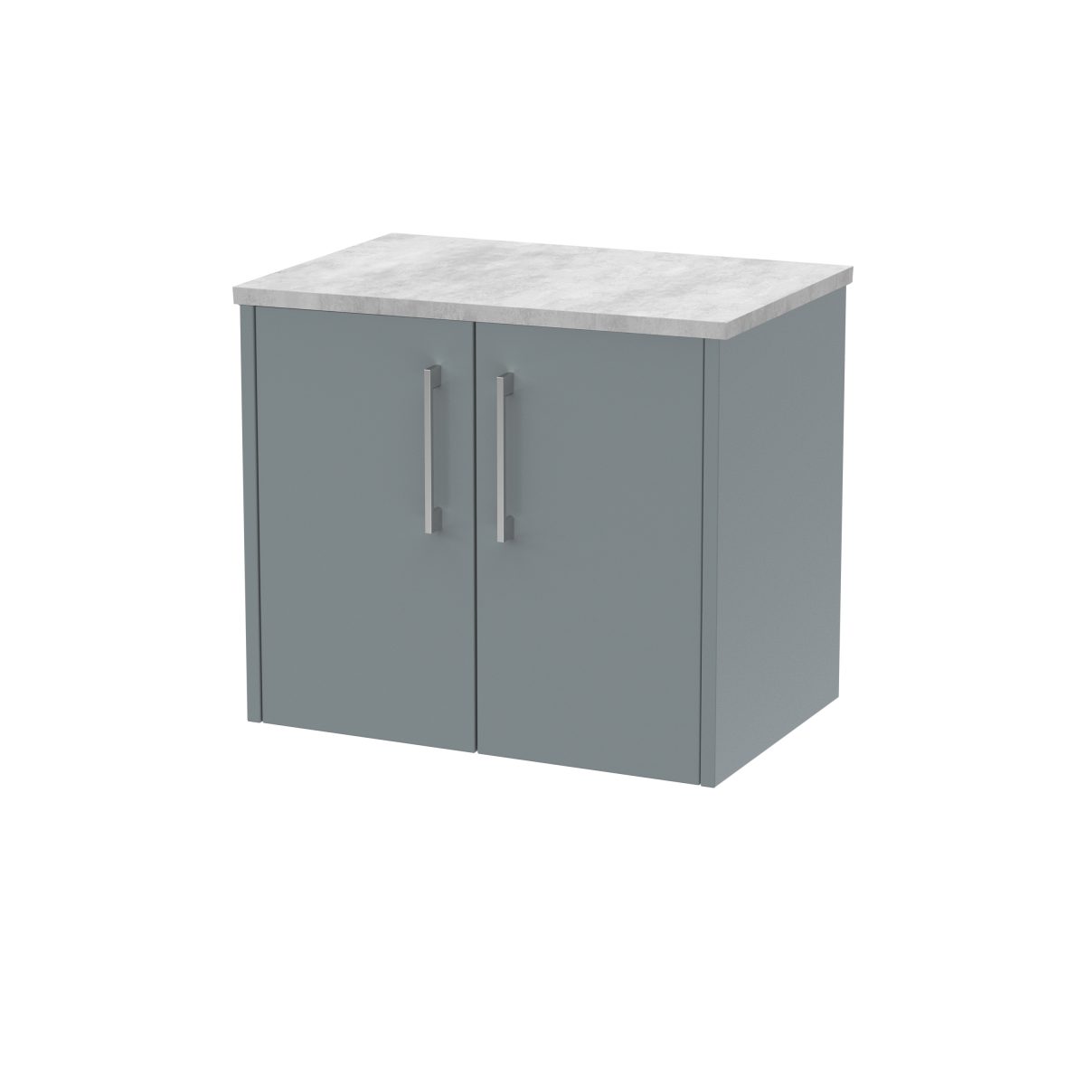 600mm Wall Hung 2 Door Vanity & Laminate Top - Image 1