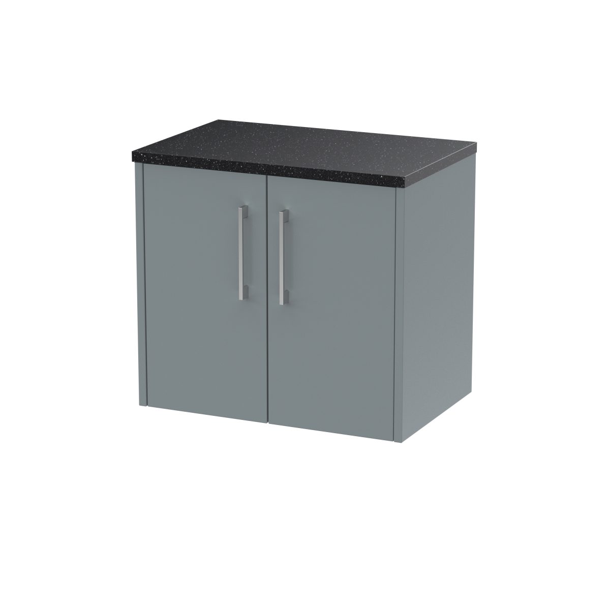 600mm Wall Hung 2 Door Vanity & Laminate Top - Image 1