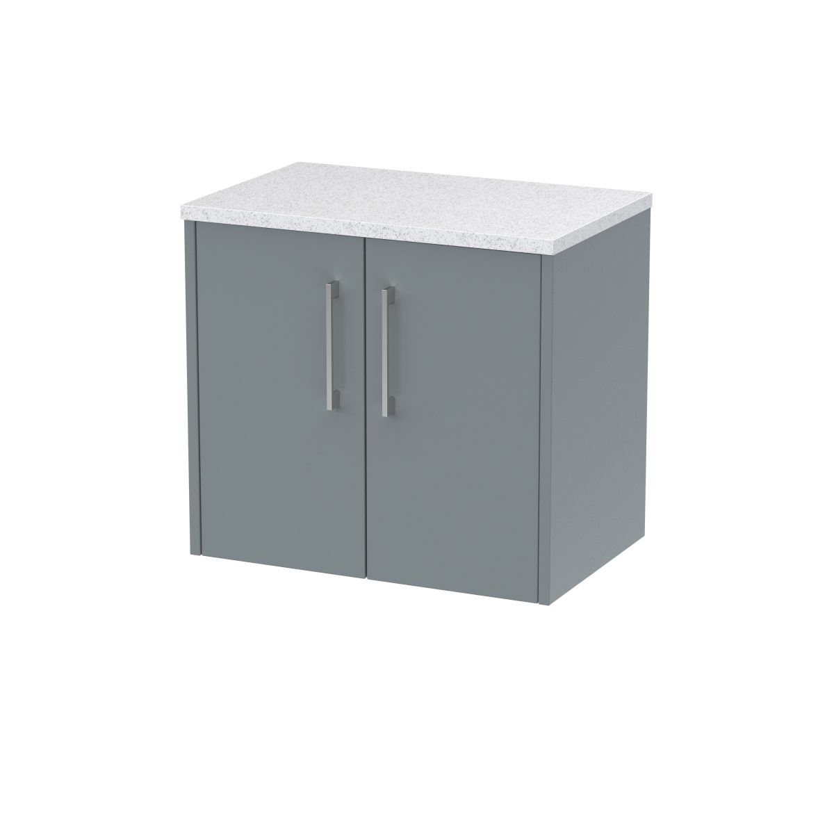 600mm Wall Hung 2 Door Vanity & Laminate Top - Image 1