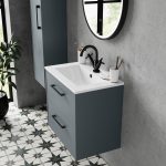 800mm Wall Hung 2 Drawer Vanity & Basin 2 - Image 2