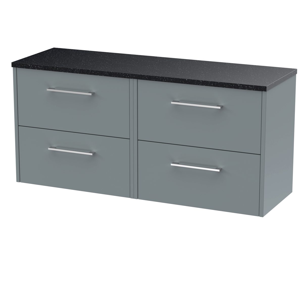 1200 Wall Hung 4-Drawer Vanity & Laminate Worktop - Image 1