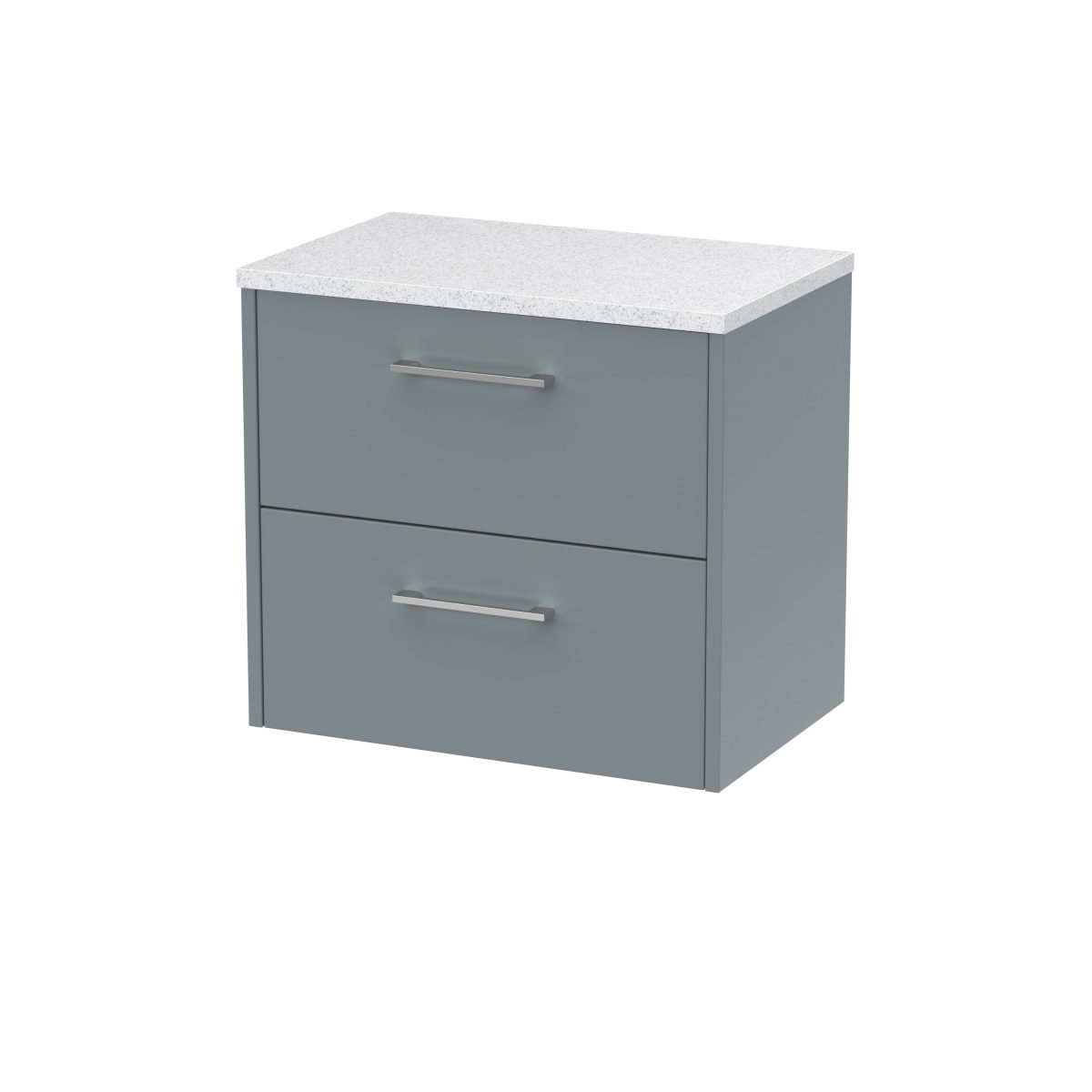 600mm Wall Hung 2 Drawer Vanity & Laminate Top - Image 1