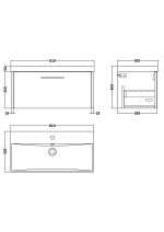 800mm Wall Hung Single Drawer Vanity & Basin 3 - Image 3