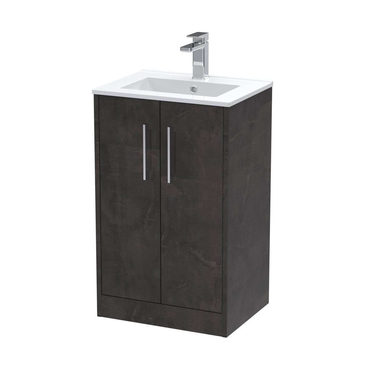 500mm Floor Standing 2 Door Vanity & Basin 2 - Image 1