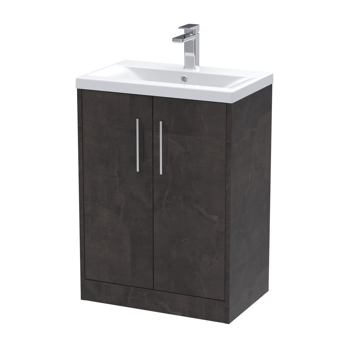 600mm Floor Standing 2 Door Vanity & Basin 1 - Image 1