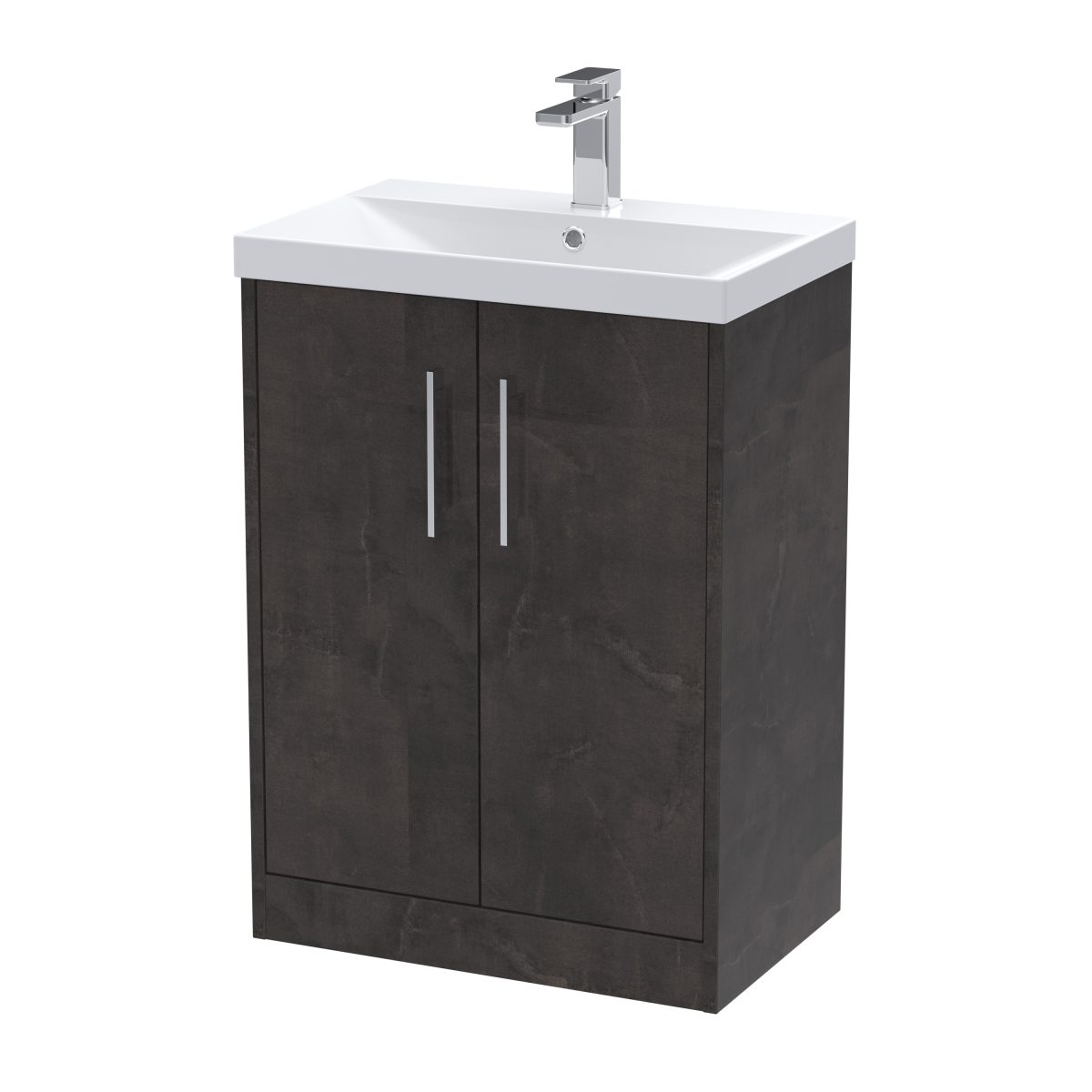 600mm Floor Standing 2 Door Vanity & Basin 3 - Image 1