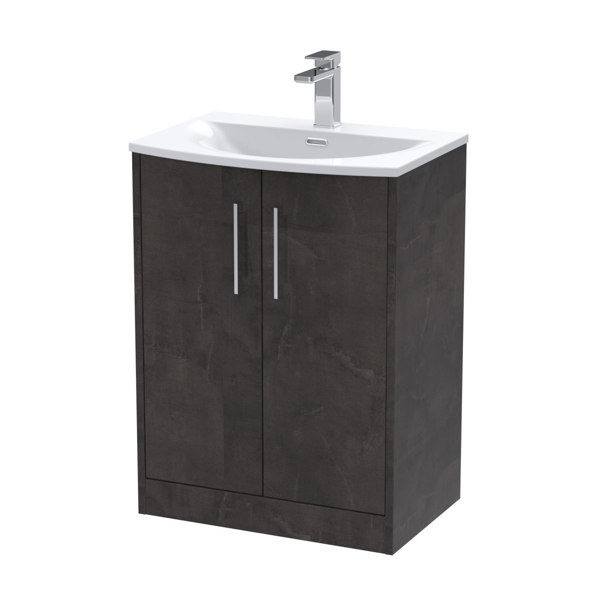 600mm Floor Standing 2 Door Vanity & Basin 4 - Image 1