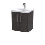 500mm Wall Hung 2 Door Vanity & Basin 1