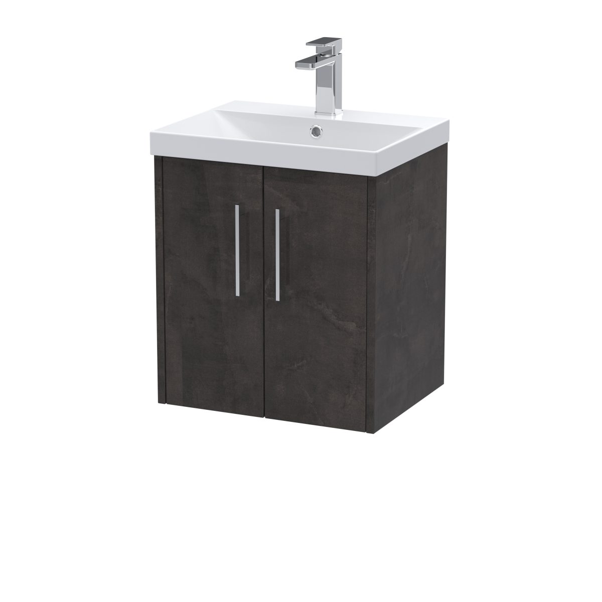 500mm Wall Hung 2 Door Vanity & Basin 3 - Image 1