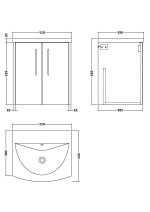 500mm Wall Hung 2 Door Vanity & Basin 4 - Image 3