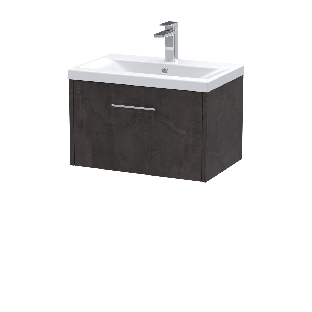 600mm Wall Hung 1 Drawer Vanity & Basin 1 - Image 1