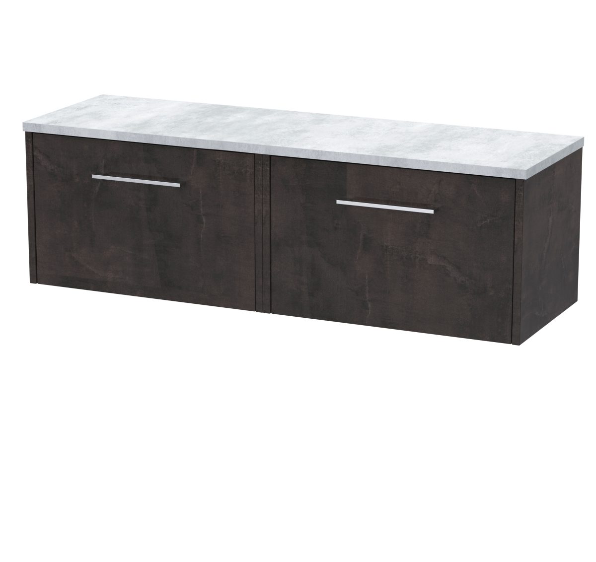 1200 Wall Hung 2-Drawer Vanity & Laminate Worktop - Image 1