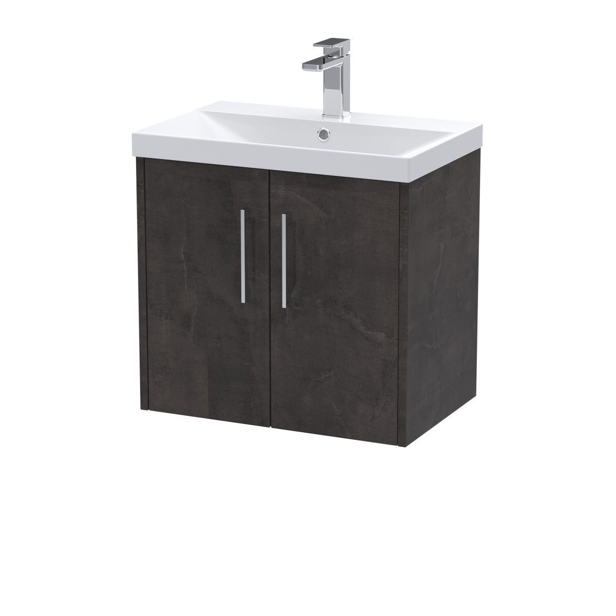 600mm Wall Hung 2 Door Vanity & Basin 3 - Image 1