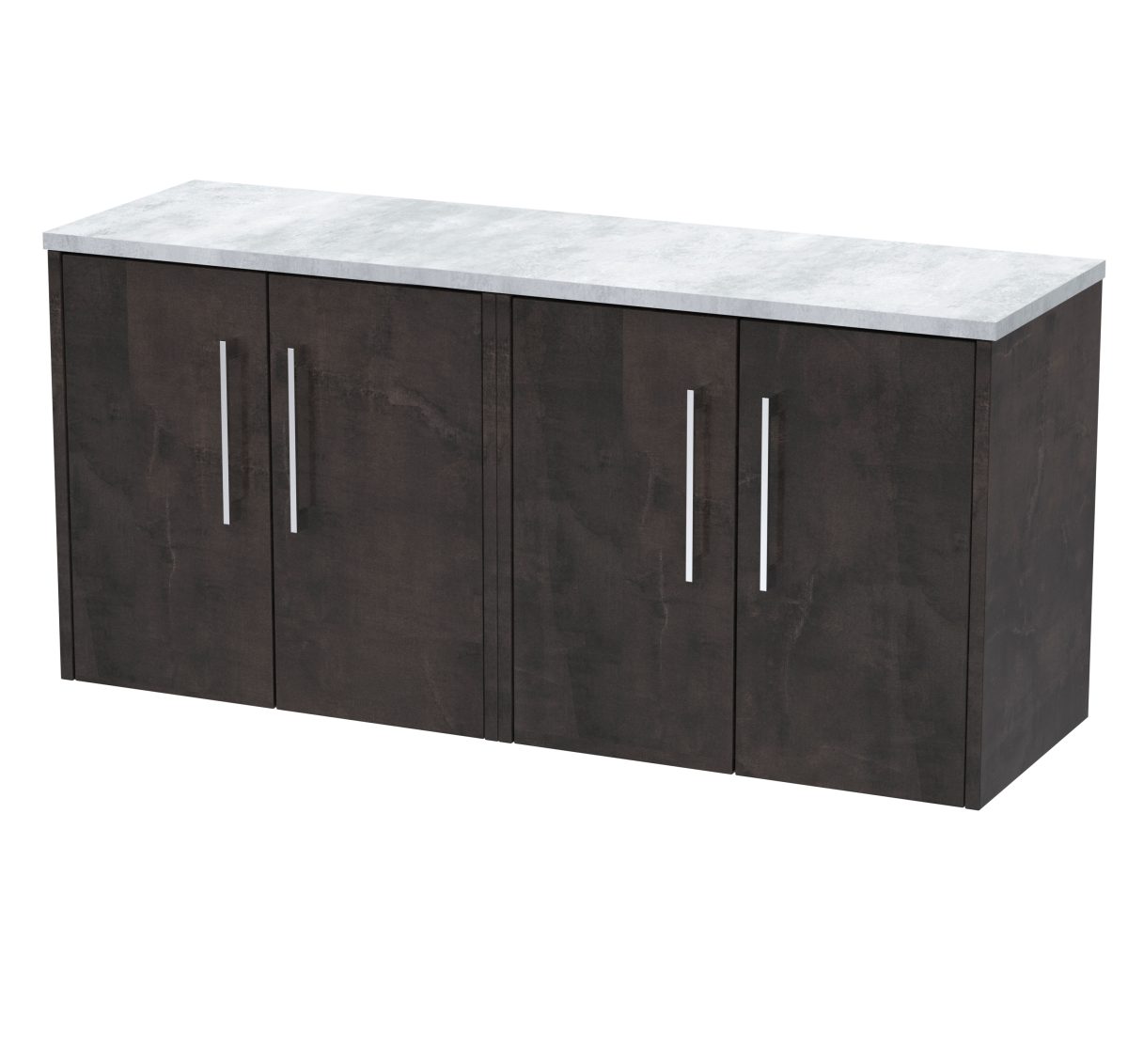 1200 Wall Hung 4-Door Vanity & Laminate Worktop - Image 1