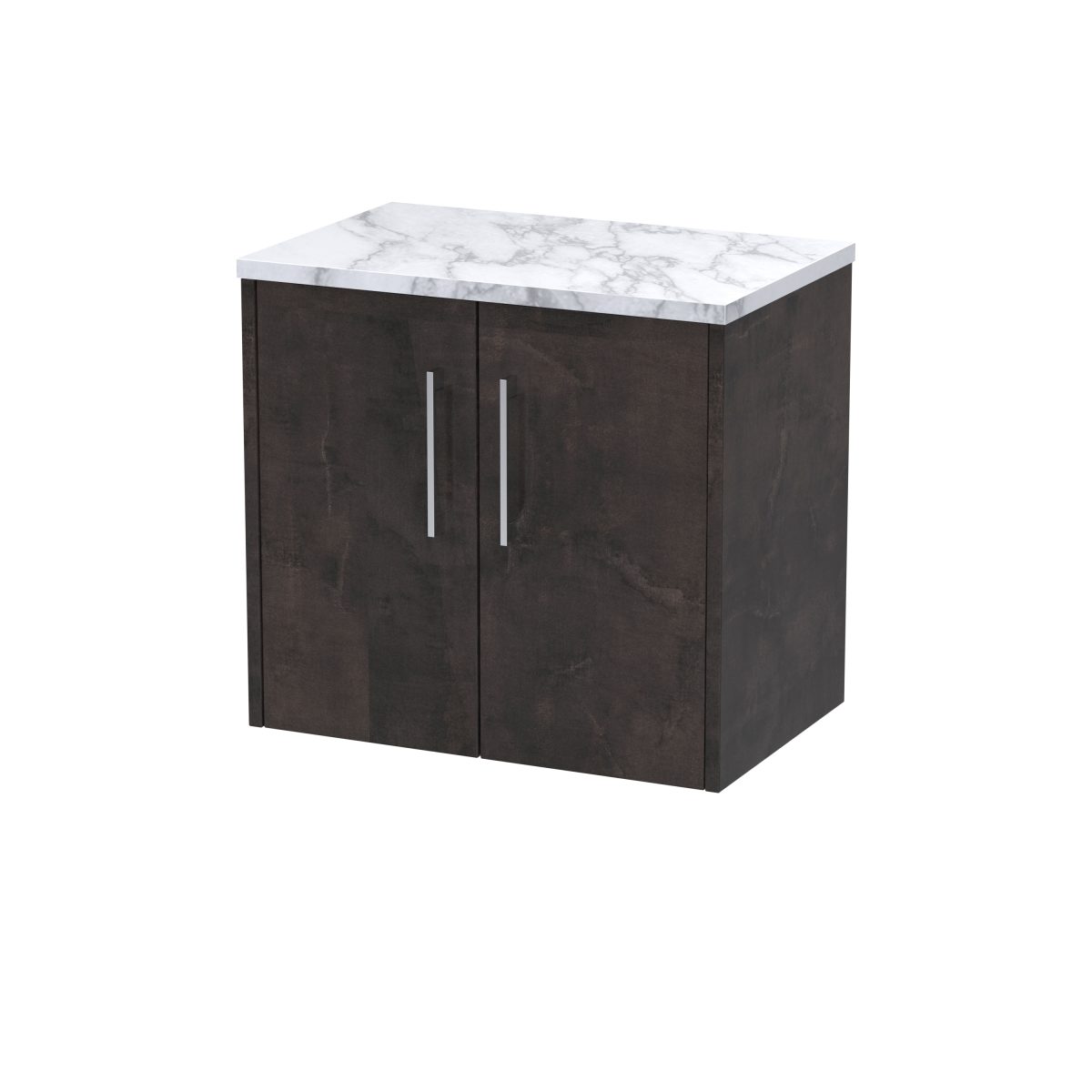 600 Wall Hung 2-Door Vanity & Laminate Worktop - Image 1