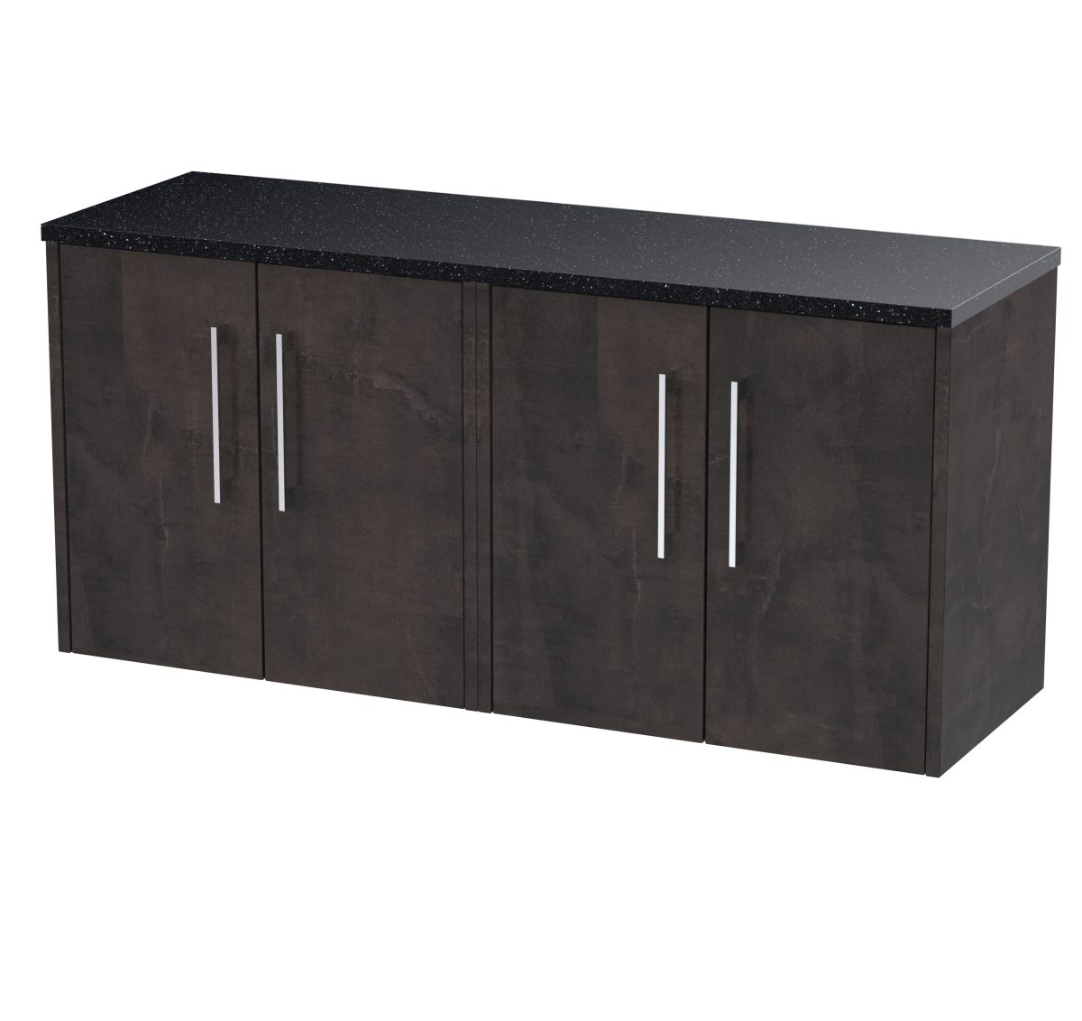 1200 Wall Hung 4-Door Vanity & Laminate Worktop - Image 1