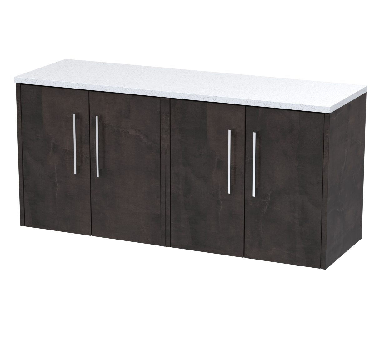 1200 Wall Hung 4-Door Vanity & Laminate Worktop - Image 1