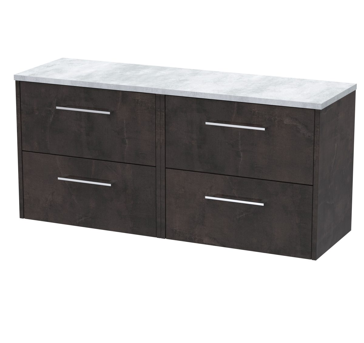 1200 Wall Hung 4-Drawer Vanity & Laminate Worktop - Image 1