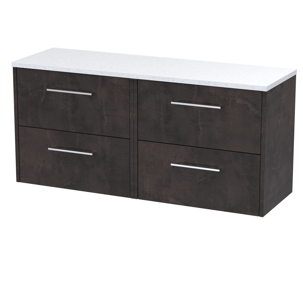 1200 Wall Hung 4-Drawer Vanity & Laminate Worktop - Image 1