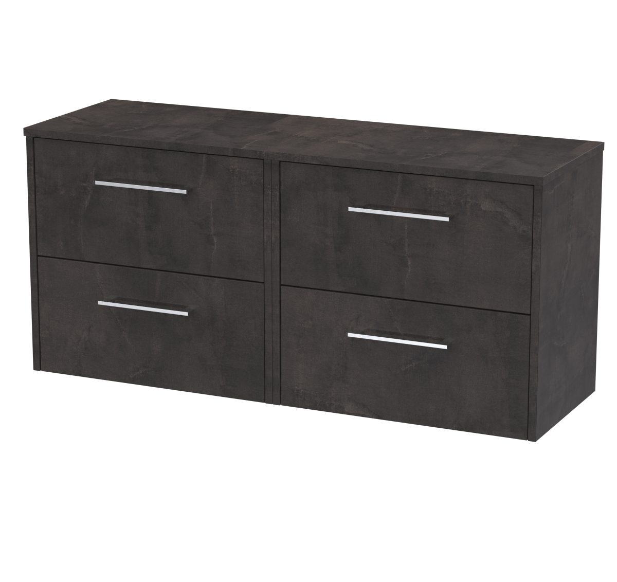 1200mm Wall Hung 4 Drawer Vanity & Worktop - Image 1