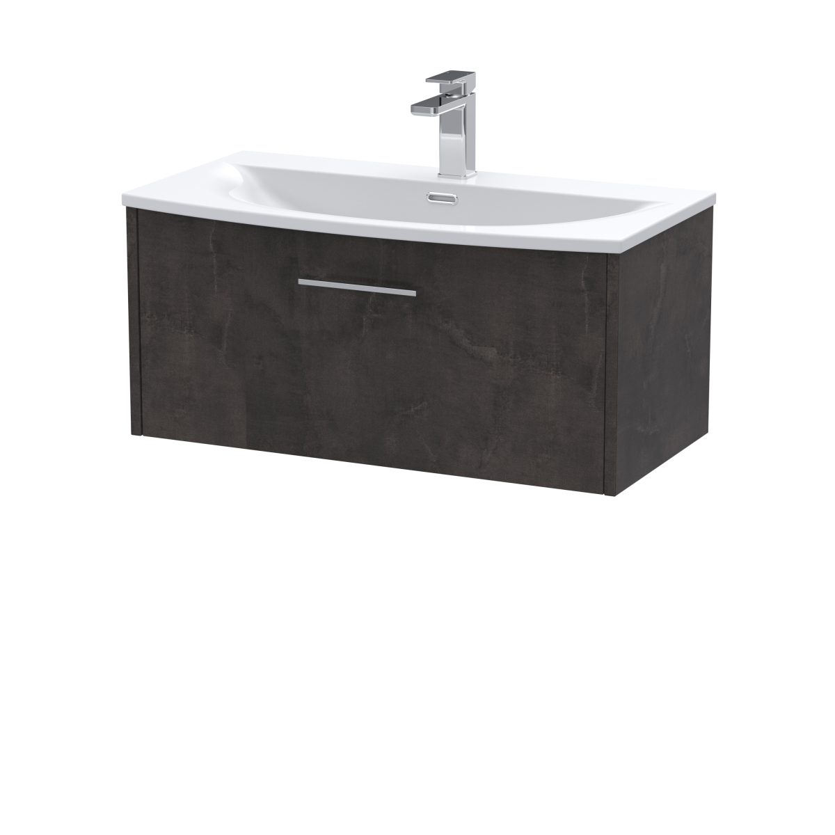 800mm Wall Hung 1 Drawer Vanity & Basin 4 - Image 1