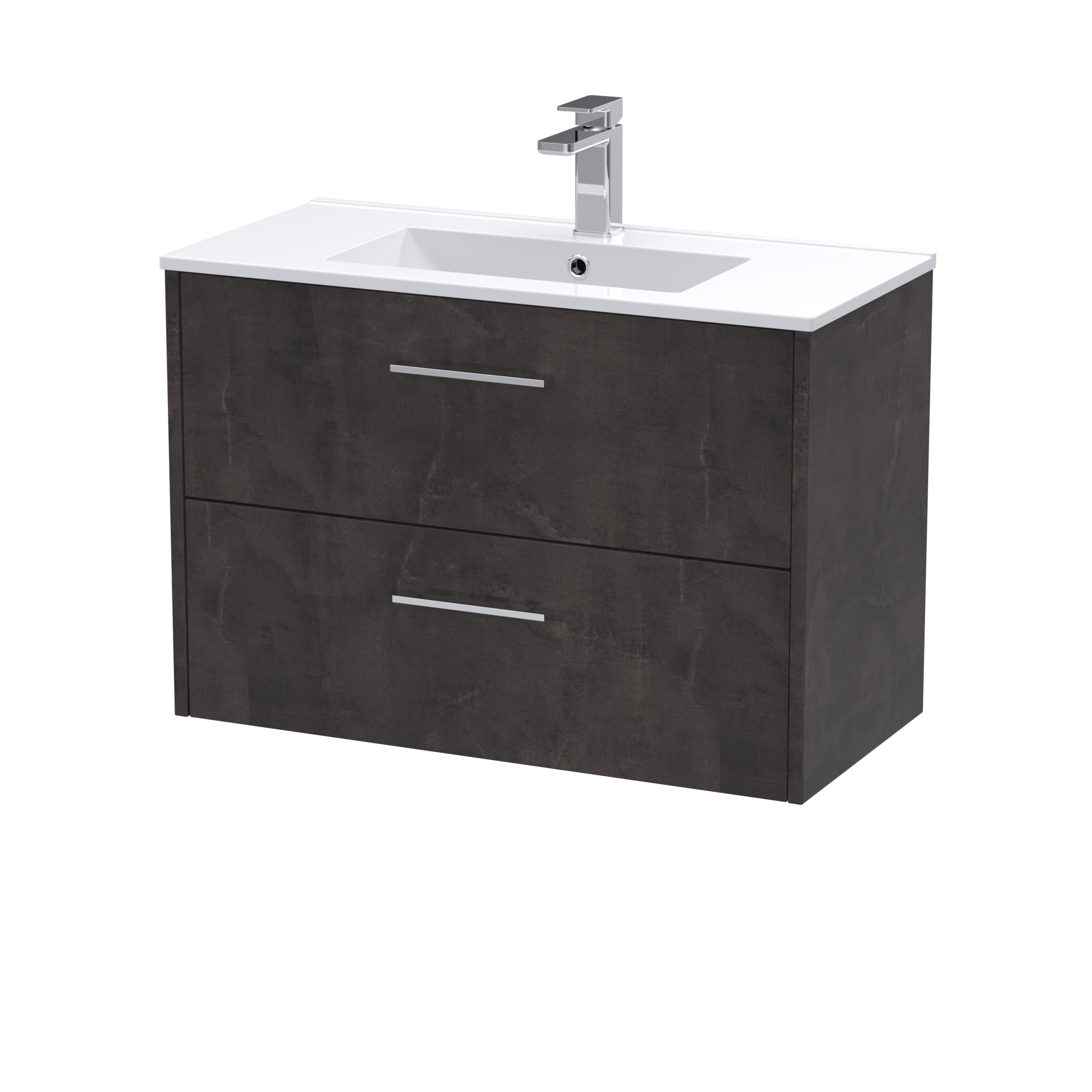 jnu2626b_furniture_v1_co.jpg 800mm Wall Hung 2 Drawer Vanity & Basin 2 - Image 1