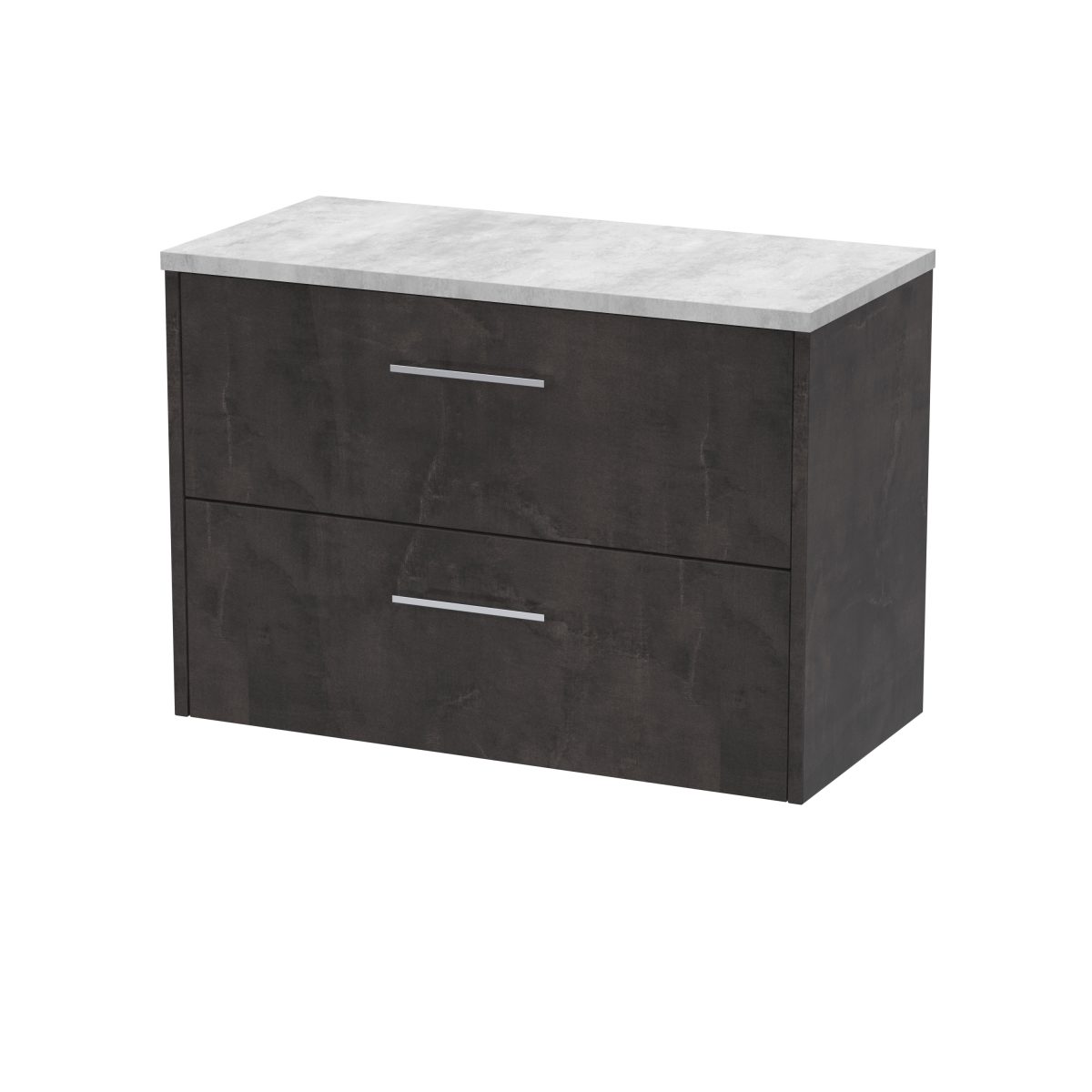 800mm Wall Hung 2 Drawer Vanity & Worktop - Image 1